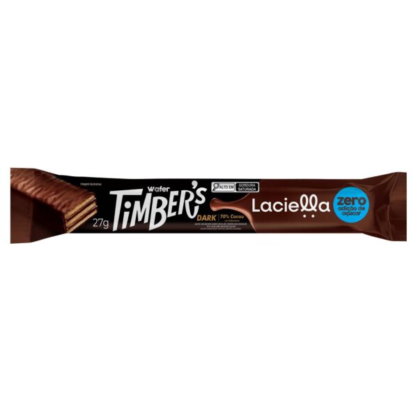Timber's Wafer Dark 70% Cacau Zero Adição de Açúcar 27g